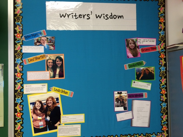 I LOVED the Writer's Wisdom wall! And I even got to add something :-)