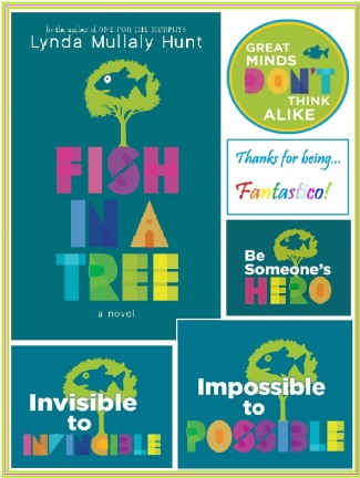 Fish in a Tree cover and badges POSTER 18 x 24