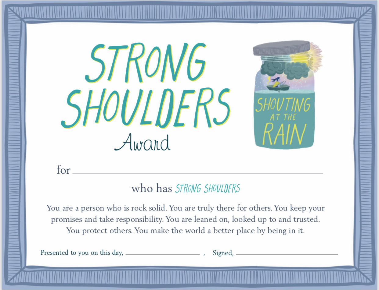 strong shoulder award certificate